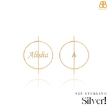 Personalized Name & Arrow Hoop Earrings