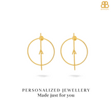 Personalized Name & Arrow Hoop Earrings