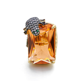 Lucky Gekko Goddess Cocktail Ring - Bansri Design