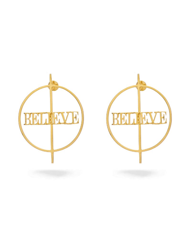 Personalized Name & Arrow Hoop Earrings - Bansri Mehta Design