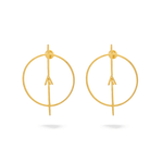 Personalized Name & Arrow Hoop Earrings - Bansri Mehta Design