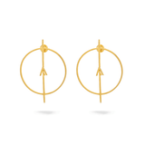 Personalized Name & Arrow Hoop Earrings - Bansri Mehta Design