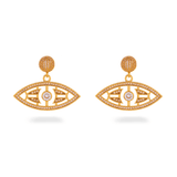 Aztec Evil Eye Studded Statement Earring - Bansri Mehta Design