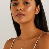 Mini Evil Eye Medallion Disc Pendant Necklace