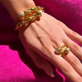 Katrina Link Bangle Bracelet & Ring Set