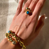 Katrina Link Bangle Bracelet & Ring Set