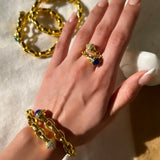 Katrina Link Bangle Bracelet & Ring Set