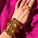 Katrina Link Bangle Bracelet & Ring Set