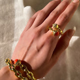 Katrina Link Bangle Bracelet & Ring Set