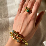 Katrina Link Bangle Bracelet & Ring Set