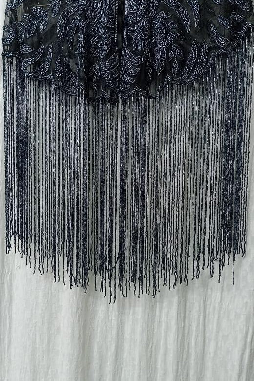Gleaming Bisou Cape with Tassels - Bansri Mehta Design