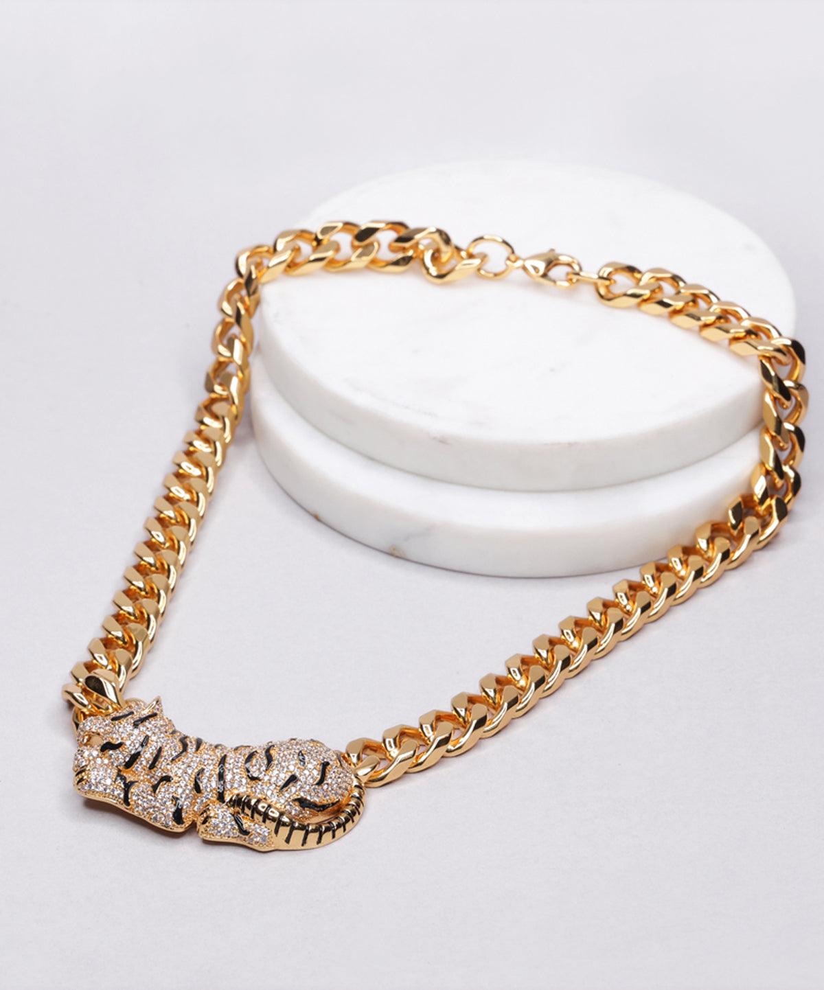 BE CALM TIGER NECKLACE - Bansri Mehta Design