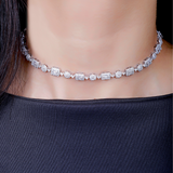 Baguette Uncut Swarovsk & CZ Baguette Choker Set