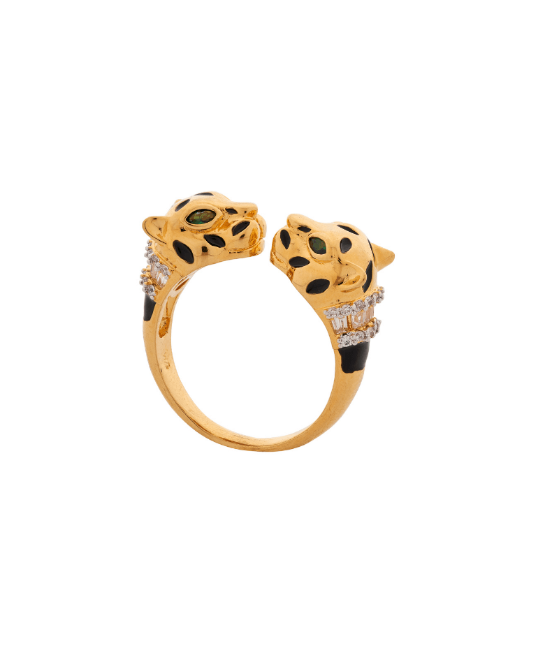 Panthera Double Headed Ring - Bansri Mehta Design
