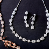 Baguette Uncut Swarovsk & CZ Baguette Choker Set