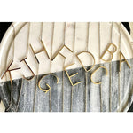 Sideway Big Initial 18k Gold Plated A-Z Pendant Necklace - Bansri Mehta Design