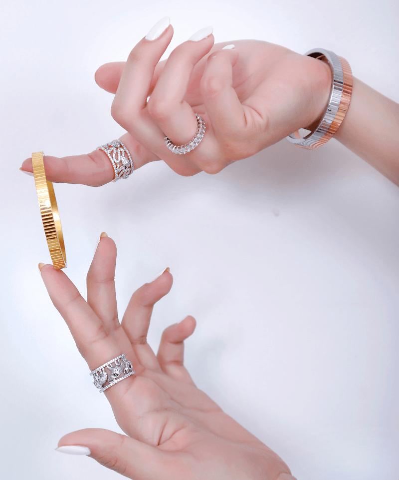 Trendy Stainless Steel Bangle Bracelet - Bansri Mehta Design