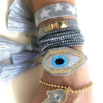 Beaded Hamsa Adjustable Bracelet - Bansri Mehta Design