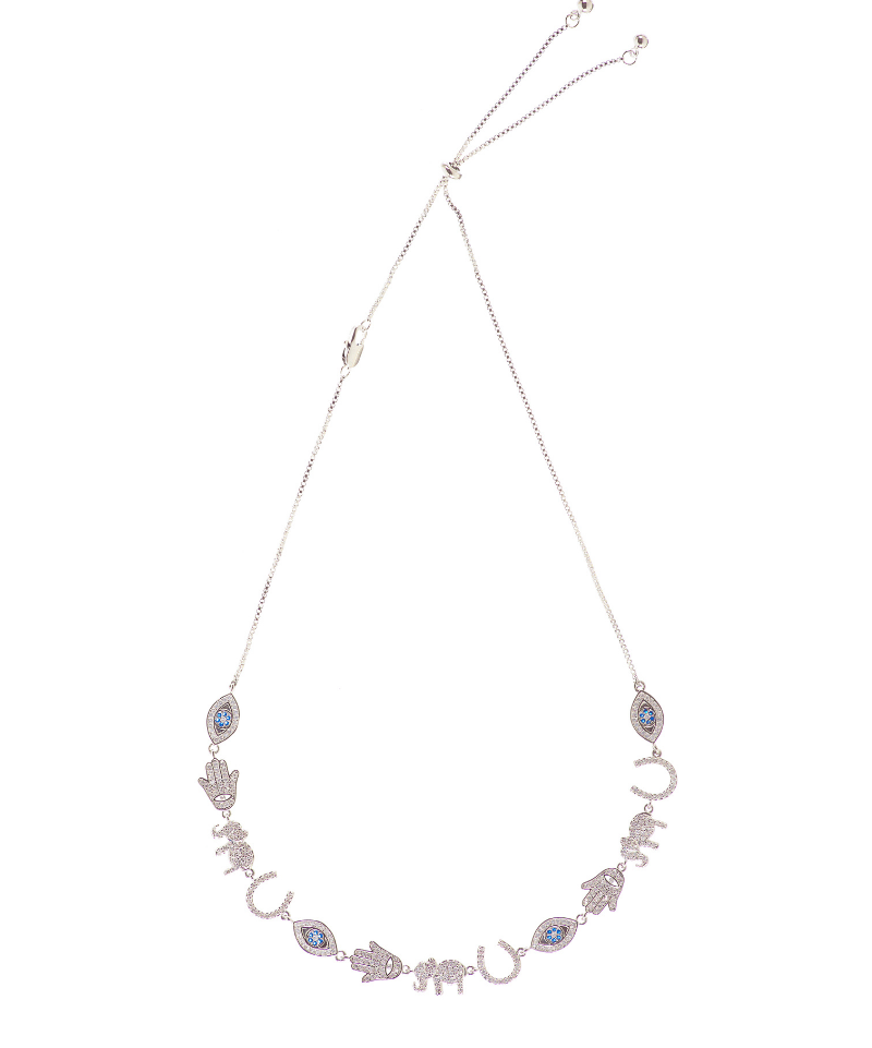 Good Luck Charms Evil Eye Adjustable Choker Necklace - Bansri Mehta Design