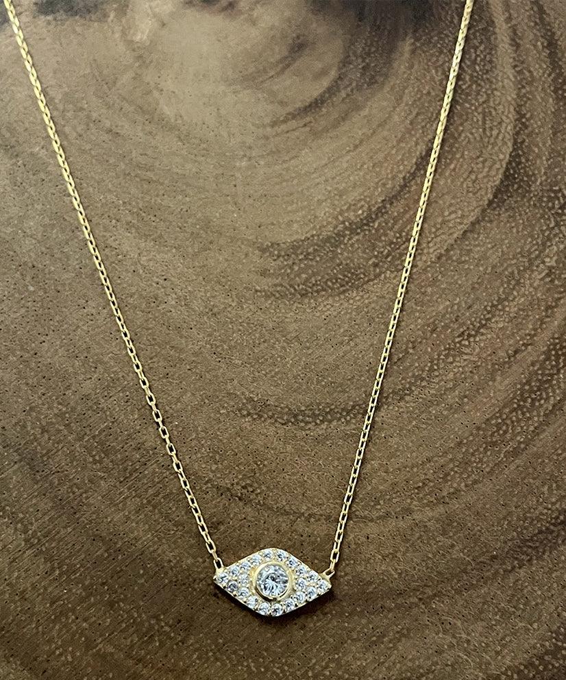 Mini Diamond Evil Eye Necklace - Bansri Mehta Design