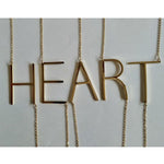 Sideway Big Initial 18k Gold Plated A-Z Pendant Necklace - Bansri Mehta Design