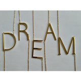 Sideway Big Initial 18k Gold Plated A-Z Pendant Necklace - Bansri Mehta Design