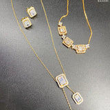 Baguette Diamond Solitaire Set - Bansri Mehta Design
