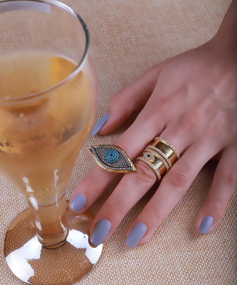 Metallic Adjustable Band Ring - Bansri Mehta Design