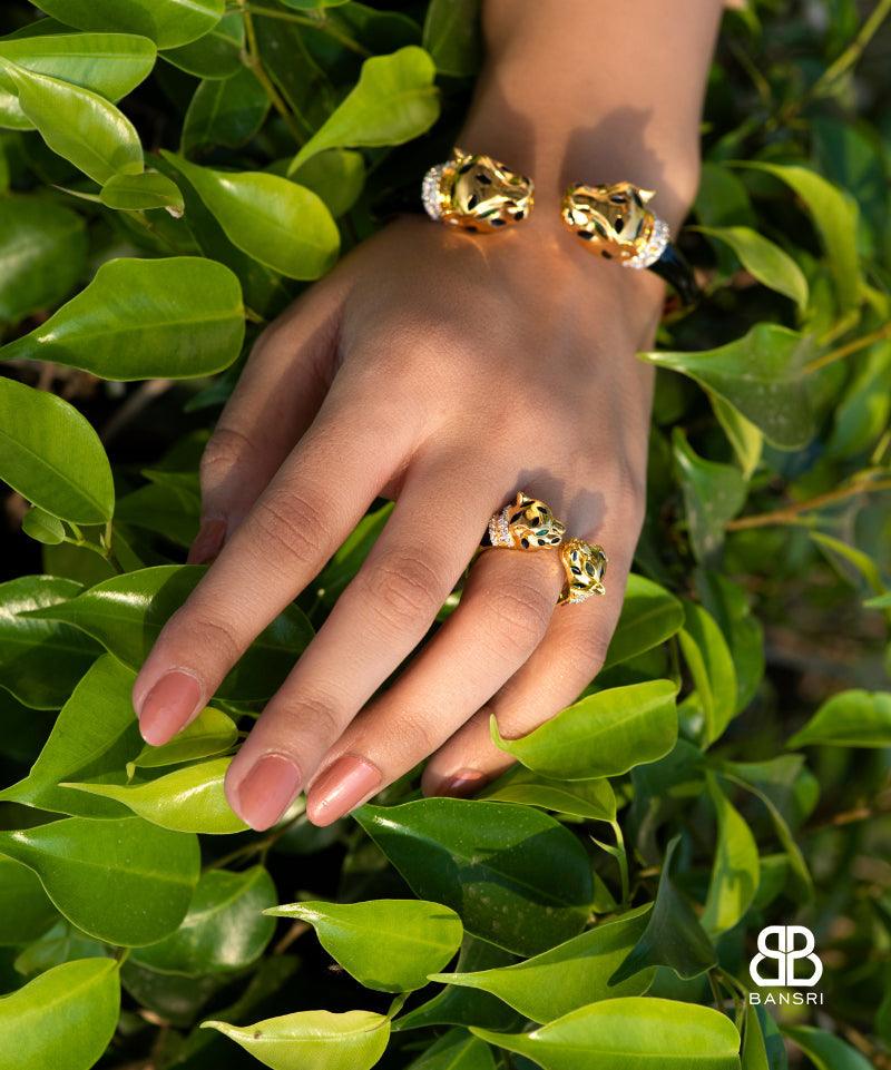Panthera Double Headed Ring - Bansri Mehta Design