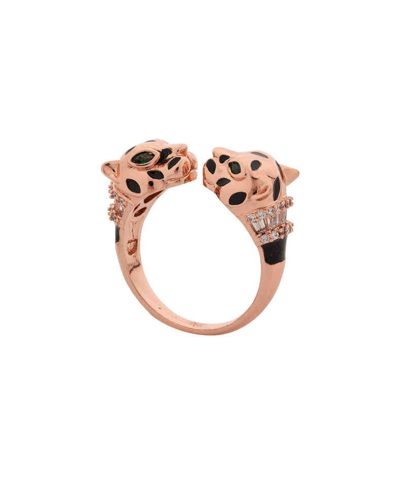 Panthera Double Headed Ring - Bansri Mehta Design