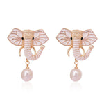White Elepha Earrings - Bansri Mehta Design
