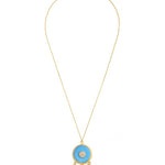 Dreamcatcher Evil Eye Turquoise Medallion Necklace - Bansri Mehta Design
