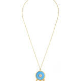 Dreamcatcher Evil Eye Turquoise Medallion Necklace - Bansri Mehta Design