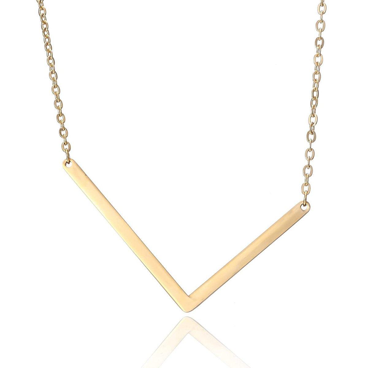 Sideway Big Initial 18k Gold Plated A-Z Pendant Necklace - Bansri Mehta Design