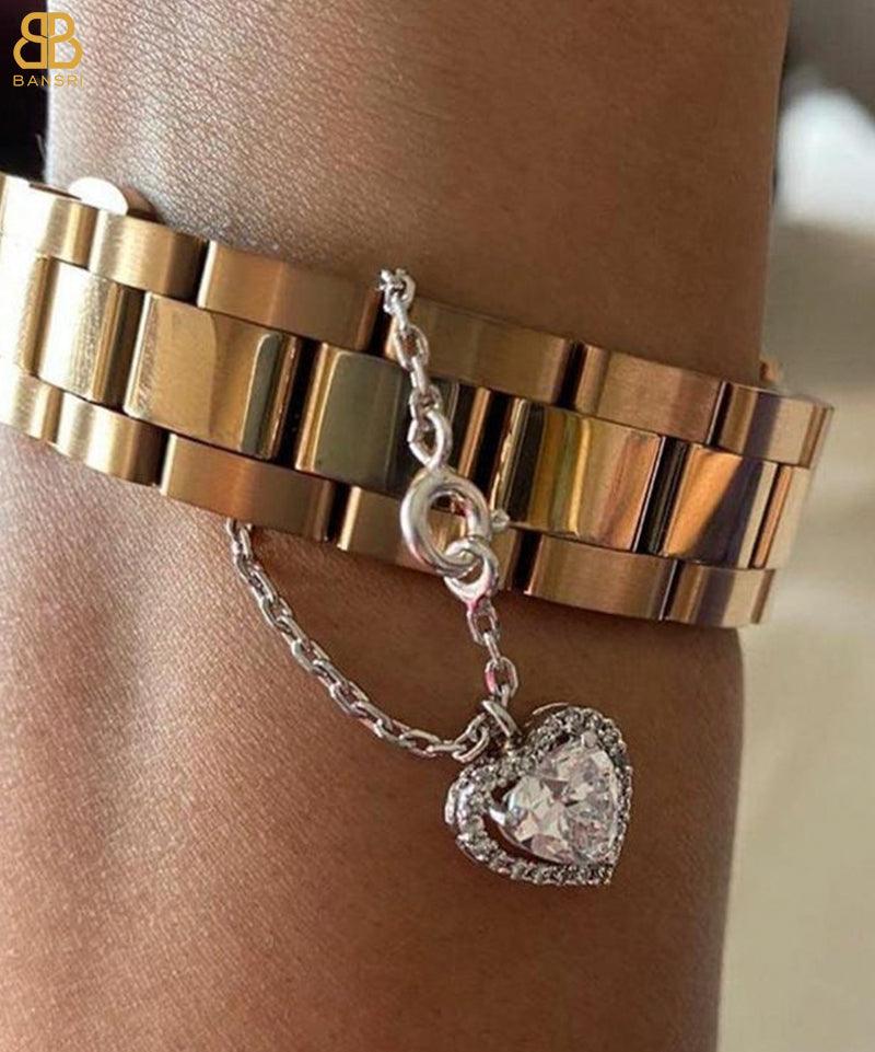 I Heart Me Solitaire Watch Charm - Bansri Mehta Design