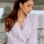 Sideway Big Initial 18k Gold Plated A-Z Pendant Necklace - Bansri Mehta Design