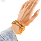 Gold Link Toggle Bracelet - Bansri Mehta Design