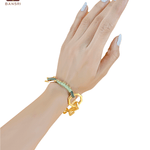 Gold Link Toggle Bracelet - Bansri Mehta Design