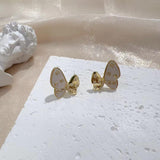 Le Petite Butterfly Pearl Earrings - Bansri Mehta Design