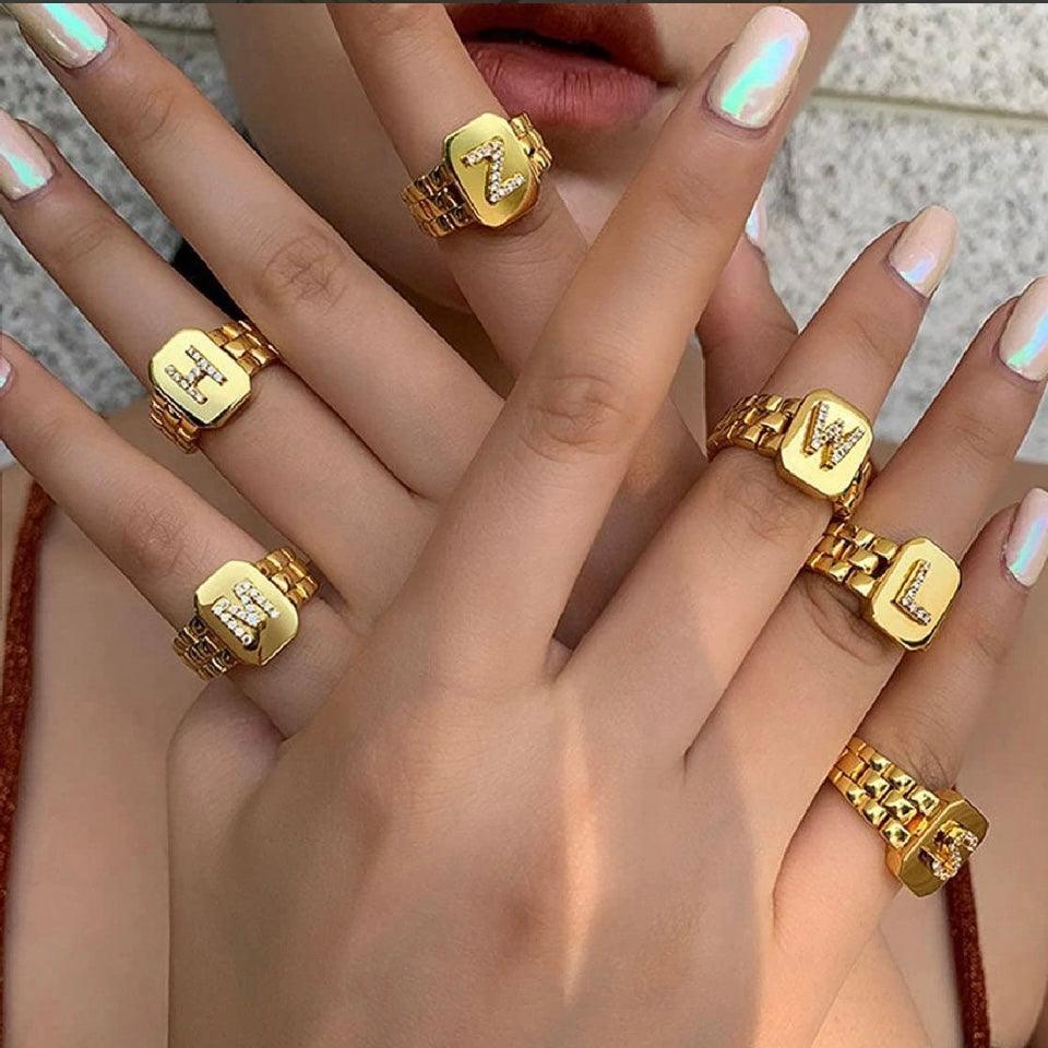 Personalized Letter Rings : A Modern Touch of Elegance