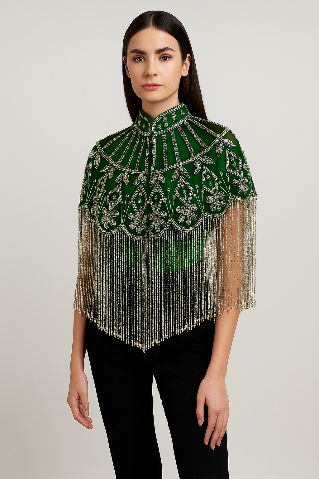 Angelica Jeweled Crystal Cape