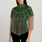Angelica Jeweled Crystal Cape