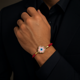 Lucky Clover Adjustable Cord Bracelet For Men
