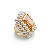 Akilah Pearl Goddess Cocktail Ring