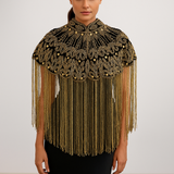 Bella Bejeweled Tassel Cape