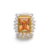 Akilah Pearl Goddess Cocktail Ring