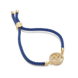 Om Adjustable Cord Bracelet