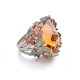 Chrysalis Nur Citrine Cocktail Ring - Bansri Design 