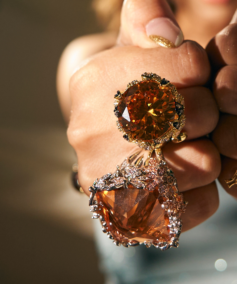 Chrysalis Nur Citrine Cocktail Ring - Bansri Design 