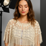 Athena Goddess Beaded Tassel Cape